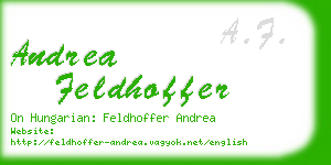 andrea feldhoffer business card